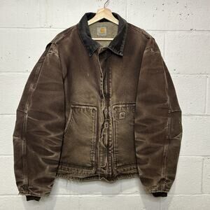 Carhartt Sherpa-Lined Dearborn Jacket “Dark Brown” J164 DKB